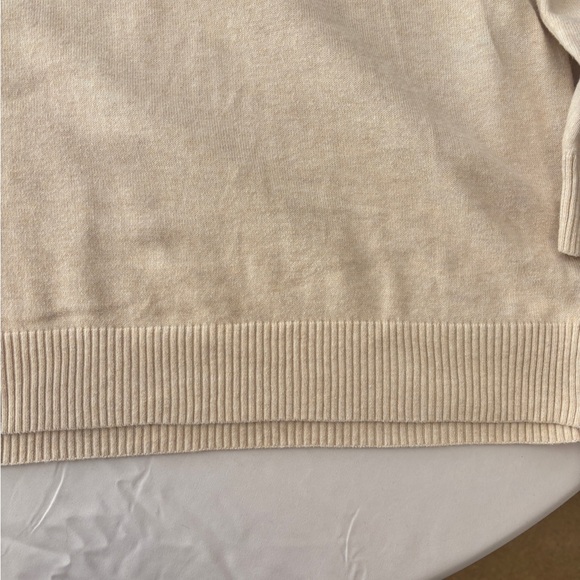 JEANNE PIERRE Women's Large Cream Sweater 100% Cotton Scoop Neck Classic Work - Picture 9 of 9